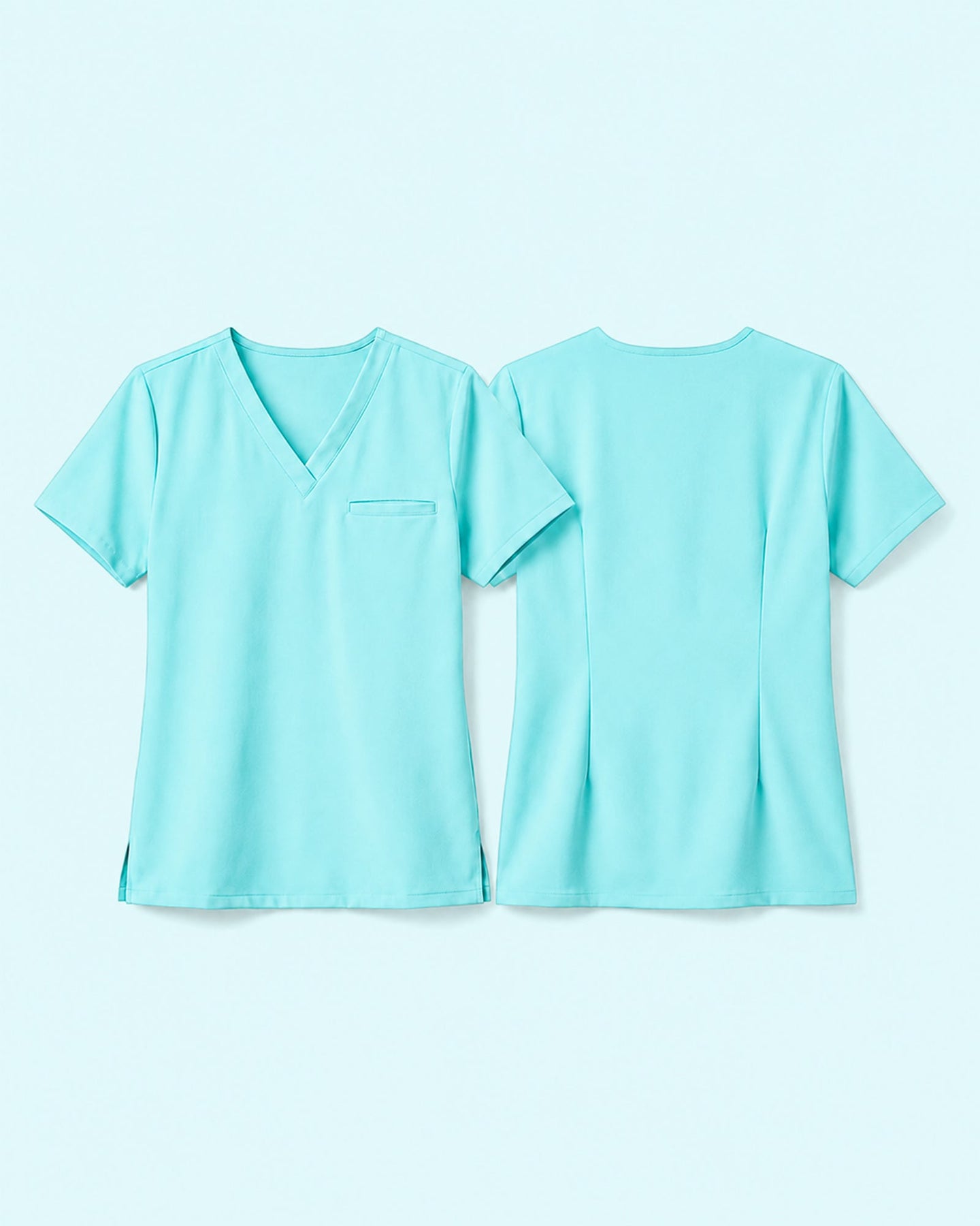 Women's One-Pocket V-neck Scrub Top Surf - Scrubloop