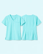 Women's One-Pocket V-neck Scrub Top Surf - Scrubloop