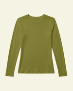 Women's Ribbed Long-Sleeve Underscrub Avocado - Scrubloop