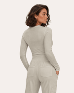 Women's Ribbed Long-Sleeve Underscrub Birch - Scrubloop