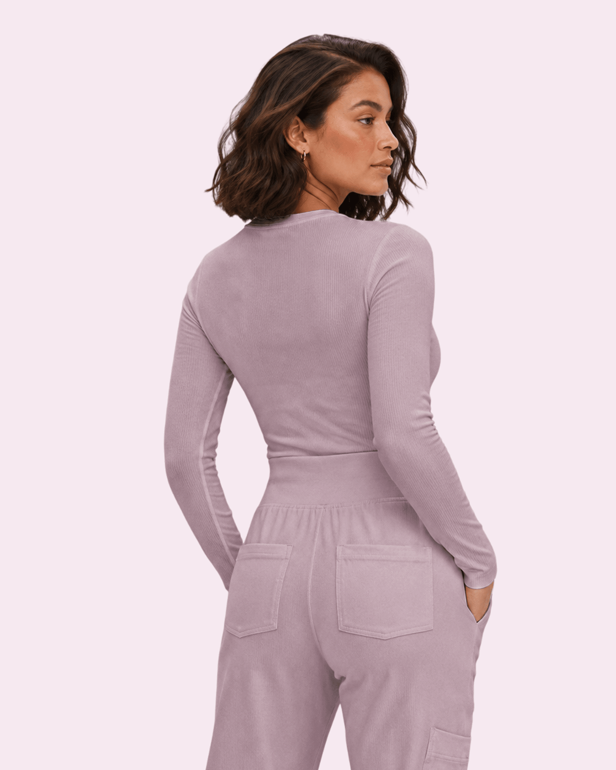 Women's Ribbed Long-Sleeve Underscrub Blossom - Scrubloop