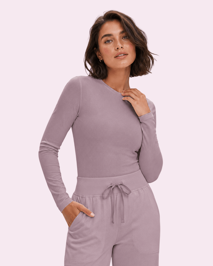 Women's Ribbed Long-Sleeve Underscrub Blossom