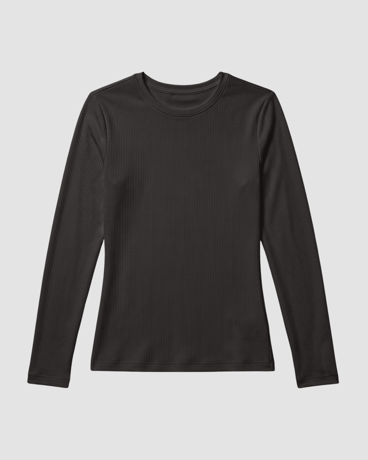 Women's Ribbed Long-Sleeve Underscrub Charcoal - Scrubloop