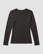 Women's Ribbed Long-Sleeve Underscrub Charcoal - Scrubloop