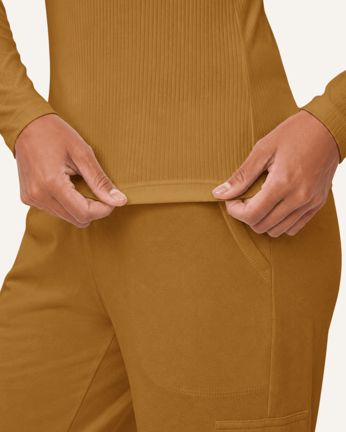 Women's Ribbed Long-Sleeve Underscrub Cider - Scrubloop