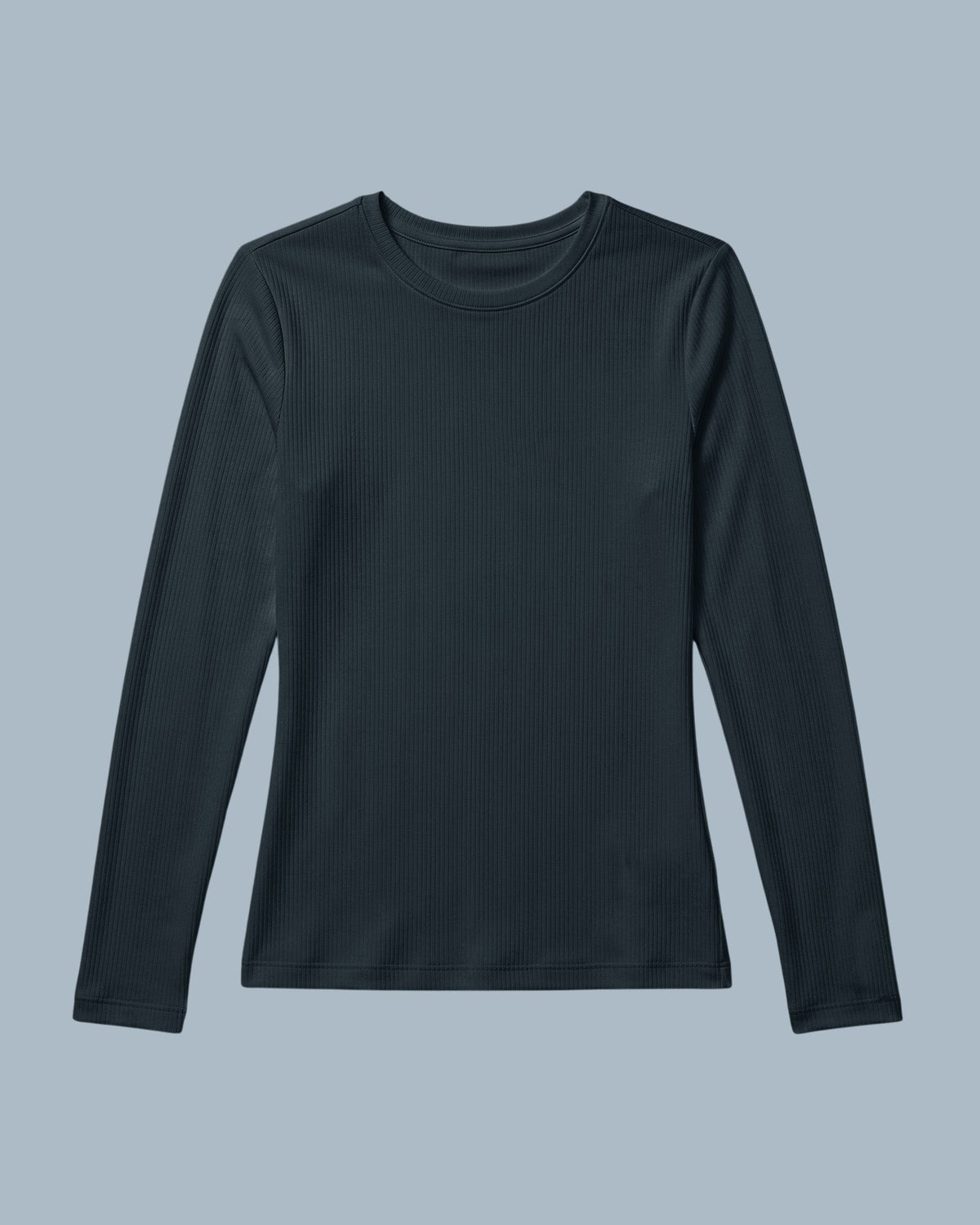 Women's Ribbed Long-Sleeve Underscrub Dark Harbor - Scrubloop