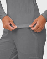 Women's Ribbed Long-Sleeve Underscrub Heather Gray - Scrubloop