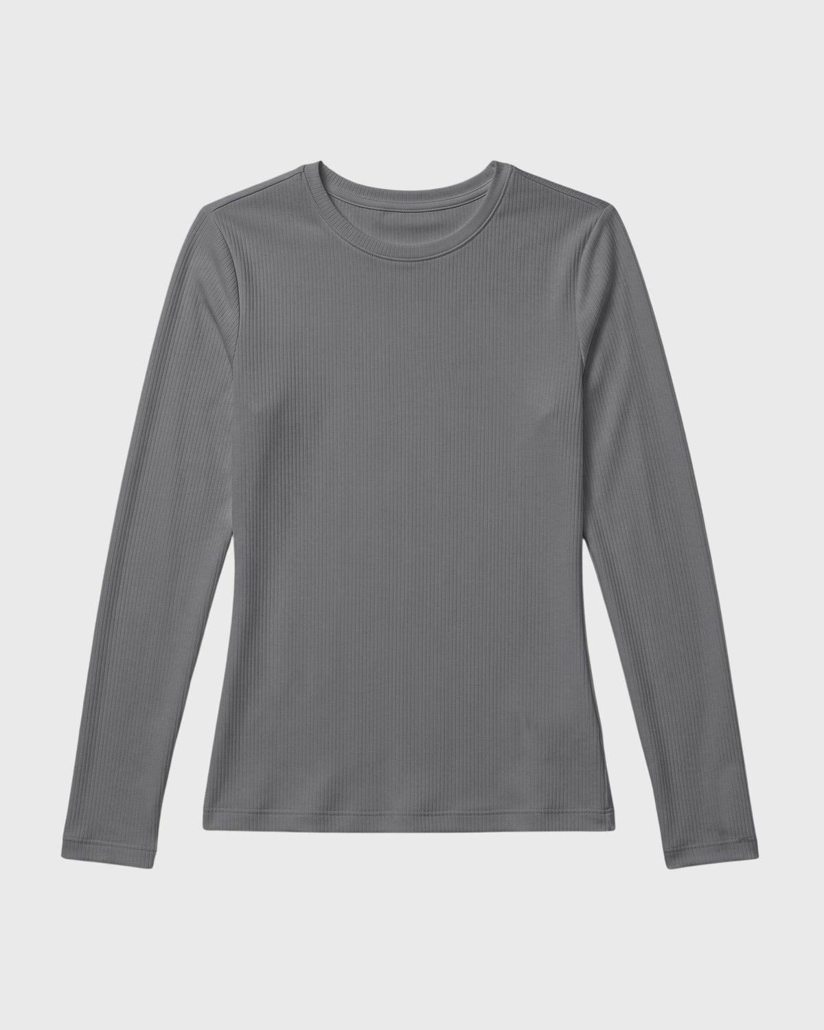 Women's Ribbed Long-Sleeve Underscrub Heather Gray - Scrubloop
