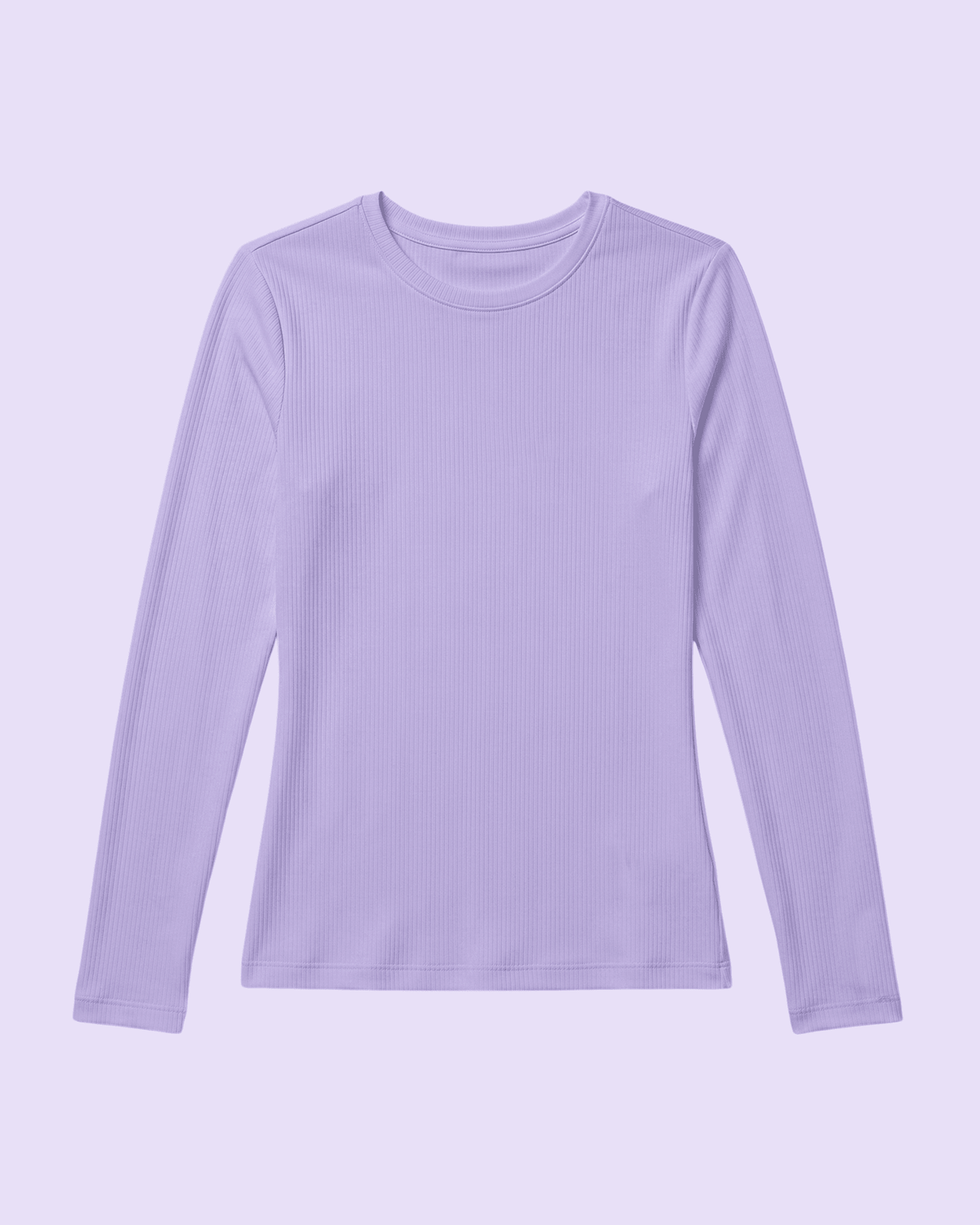 Women's Ribbed Long-Sleeve Underscrub Lavender - Scrubloop