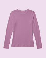 Women's Ribbed Long-Sleeve Underscrub Lilac - Scrubloop