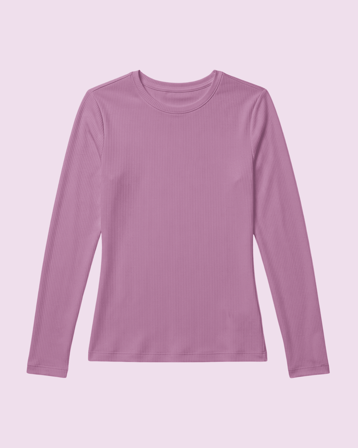 Women's Ribbed Long-Sleeve Underscrub Lilac