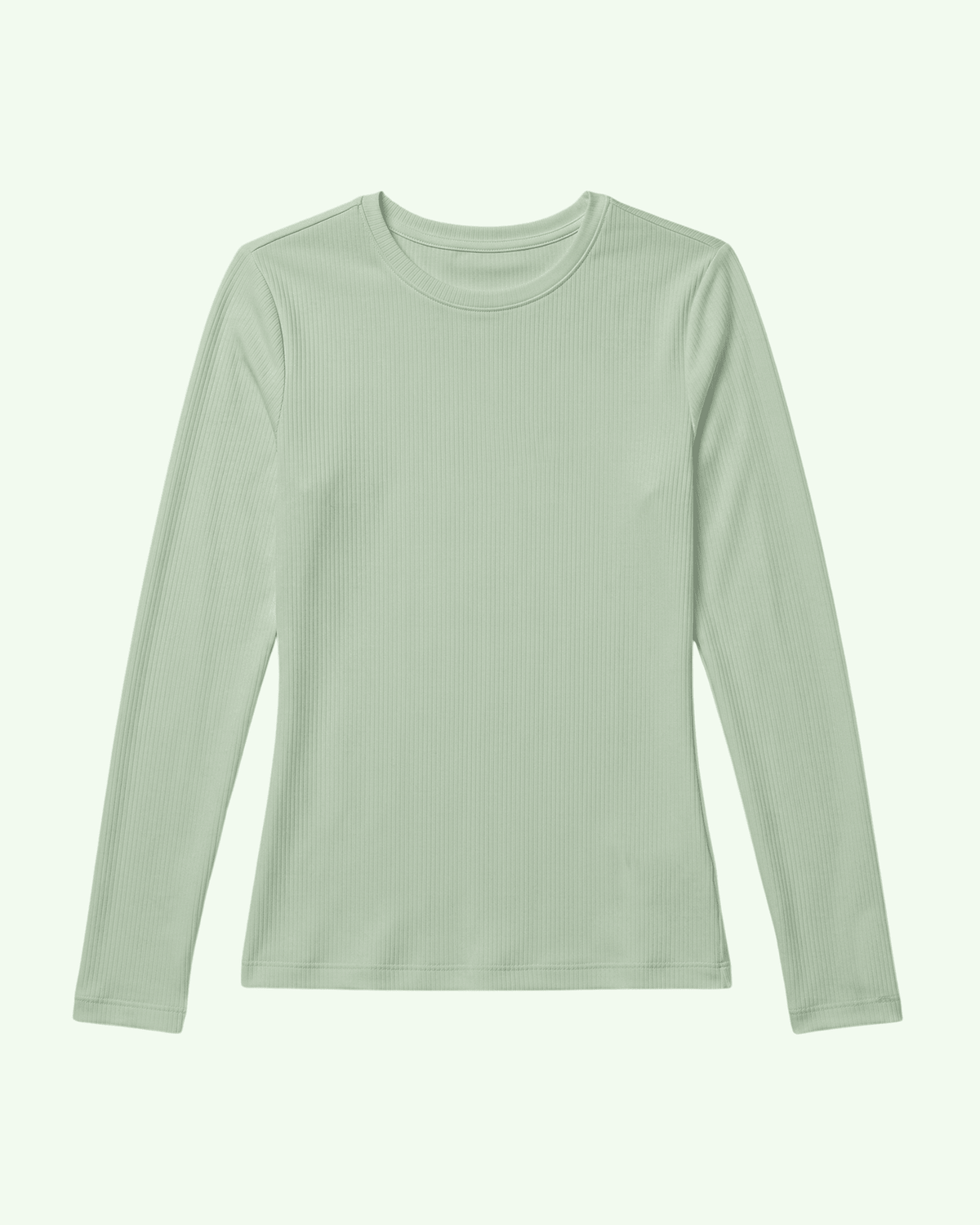 Women's Ribbed Long-Sleeve Underscrub Mint - Scrubloop