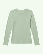Women's Ribbed Long-Sleeve Underscrub Mint - Scrubloop