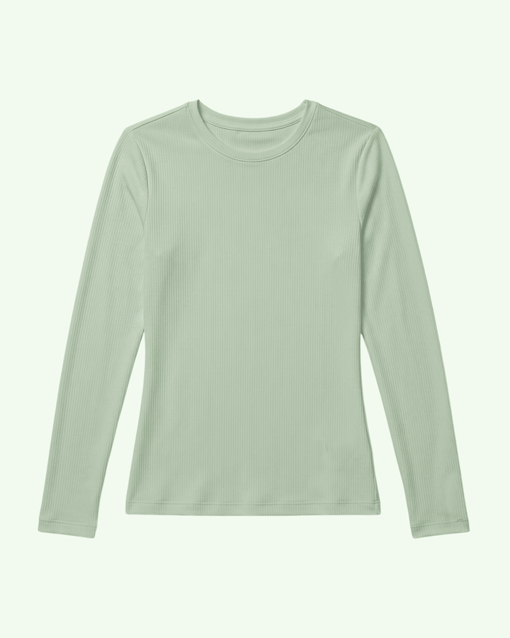 Women's Ribbed Long-Sleeve Underscrub Mint