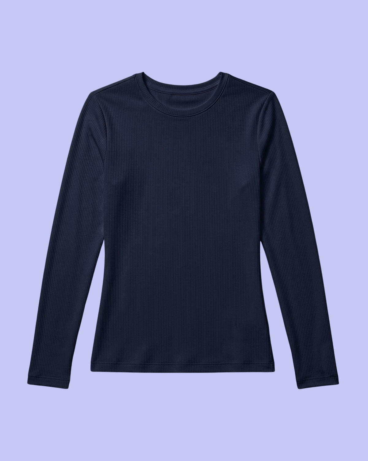 Women's Ribbed Long-Sleeve Underscrub Navy - Scrubloop