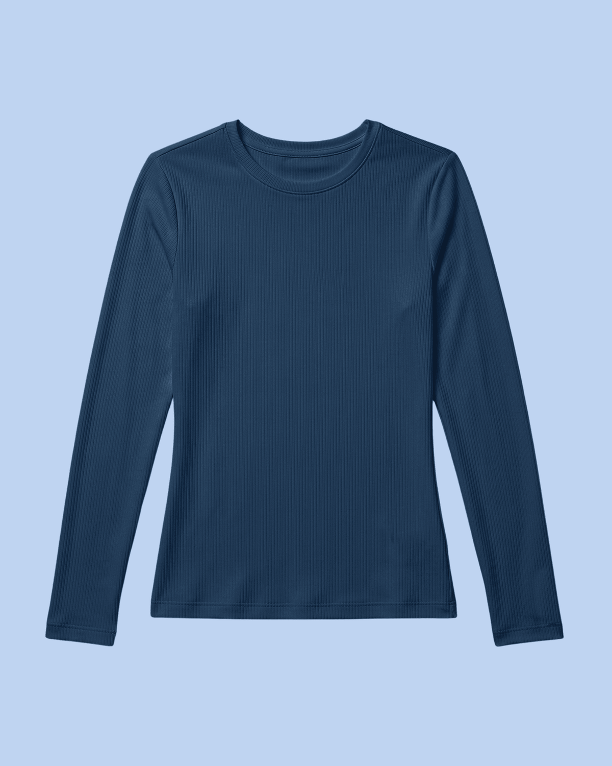 Women's Ribbed Long-Sleeve Underscrub Ocean - Scrubloop