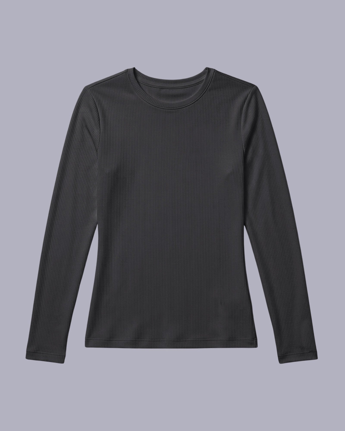 Women's Ribbed Long-Sleeve Underscrub Pewter - Scrubloop