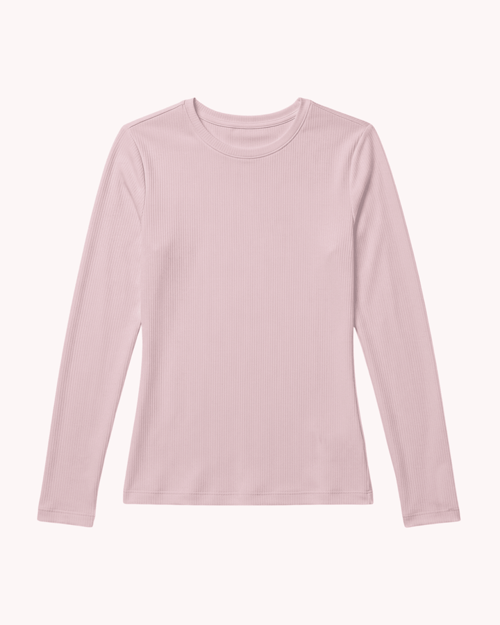 Women's Ribbed Long-Sleeve Underscrub Rose Quartz