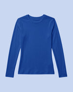 Women's Ribbed Long-Sleeve Underscrub Royal Blue - Scrubloop