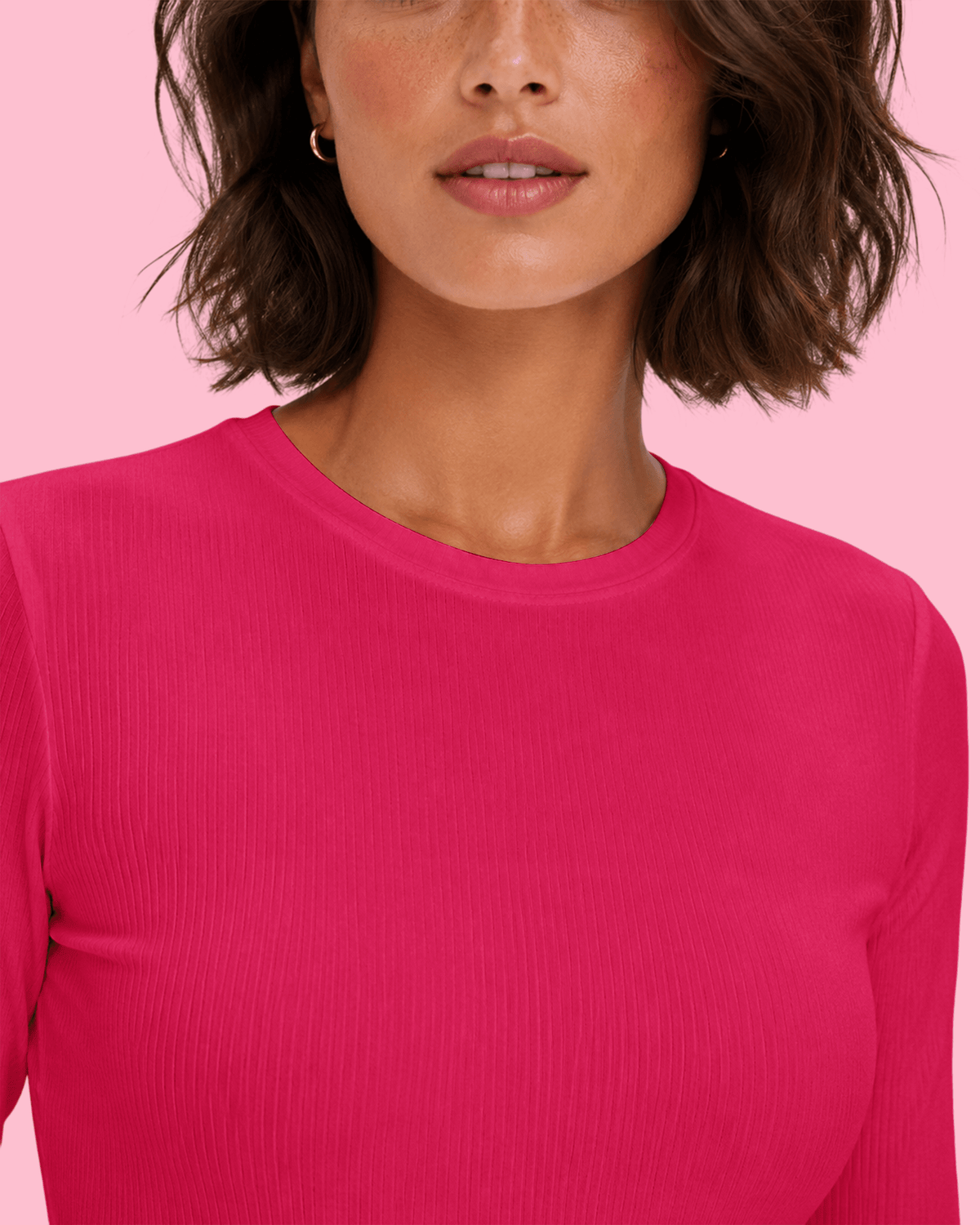 Women's Ribbed Long-Sleeve Underscrub Sangria - Scrubloop