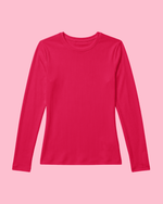 Women's Ribbed Long-Sleeve Underscrub Sangria - Scrubloop