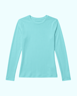 Women's Ribbed Long-Sleeve Underscrub Surf - Scrubloop