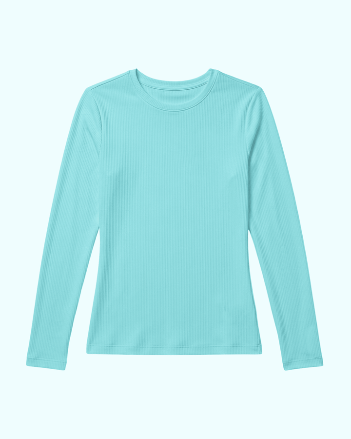 Women's Ribbed Long-Sleeve Underscrub Surf