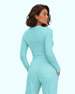 Women's Ribbed Long-Sleeve Underscrub Surf - Scrubloop