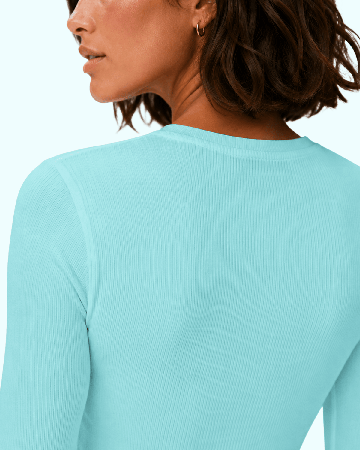 Women's Ribbed Long-Sleeve Underscrub Surf - Scrubloop