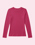 Women's Ribbed Long-Sleeve Underscrub Wild Berry - Scrubloop