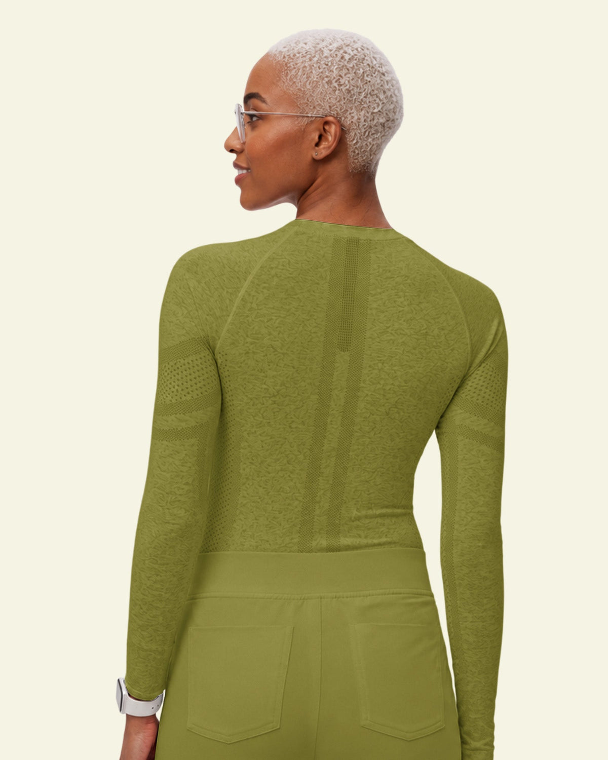 Women's Seamless Long-sleeve Underscrub Avocado - Scrubloop