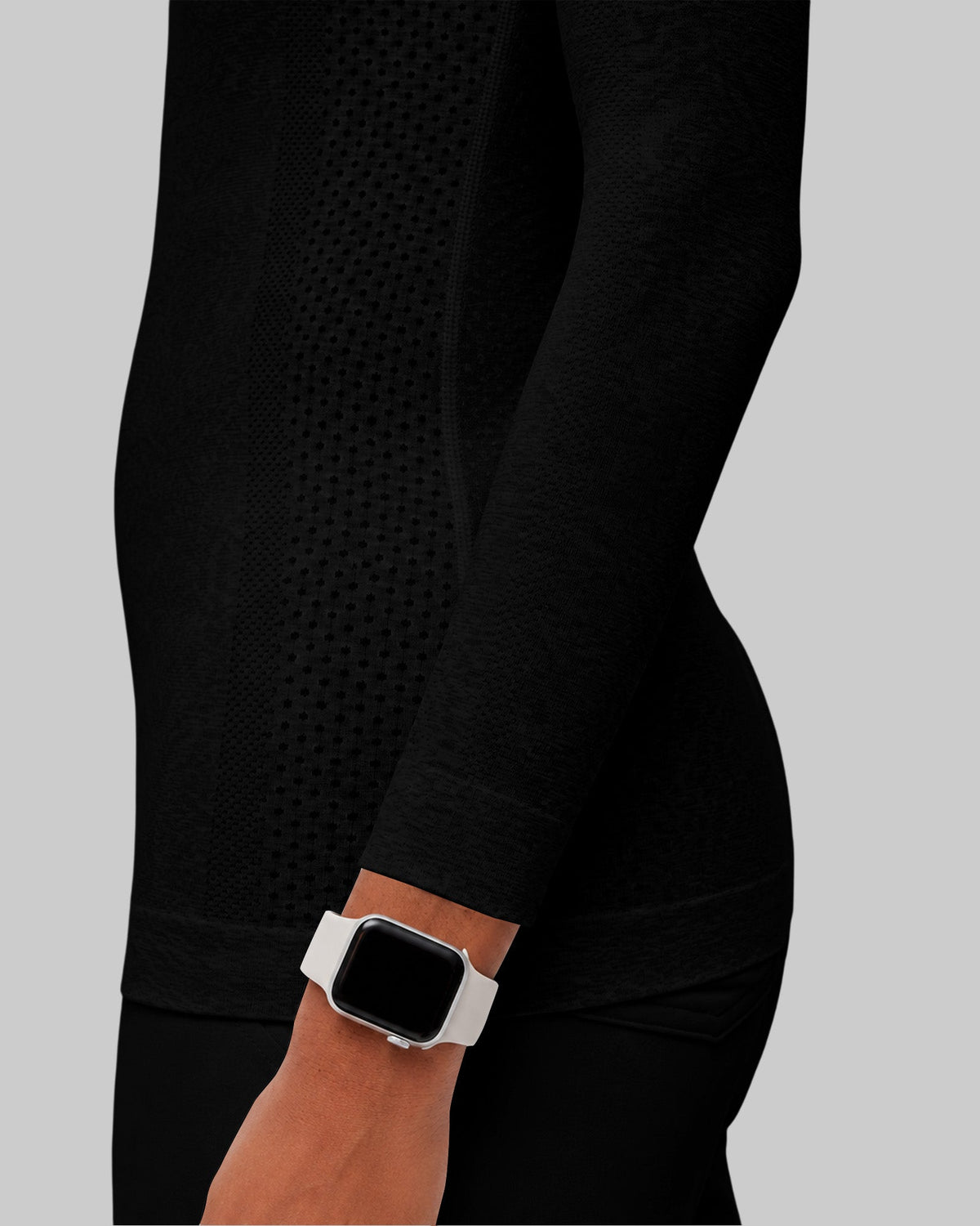 Women's Seamless Long-sleeve Underscrub Black - Scrubloop
