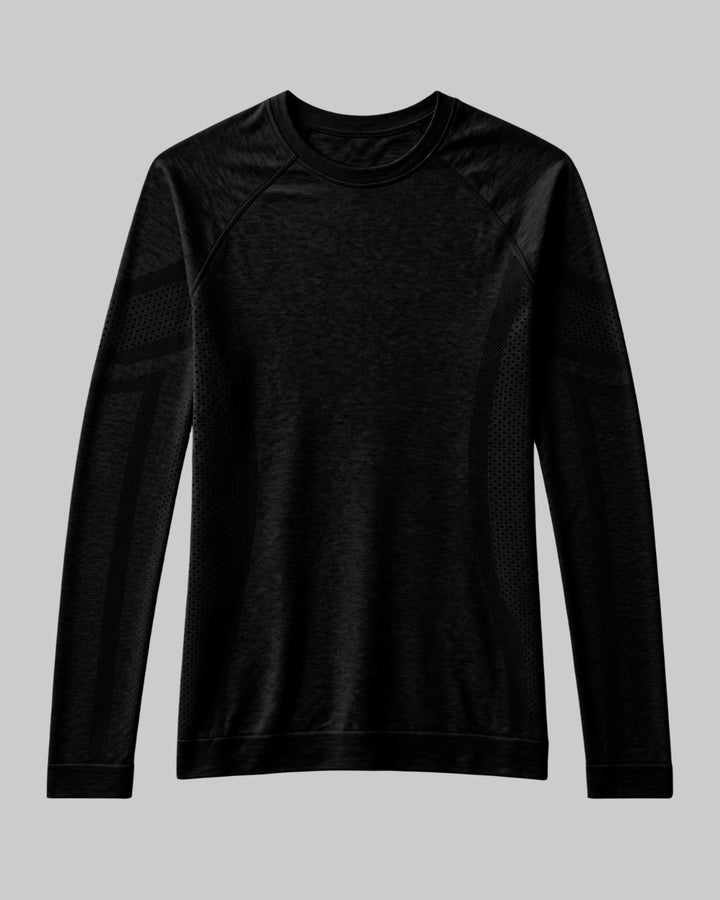 Women's Seamless Long-sleeve Underscrub Black
