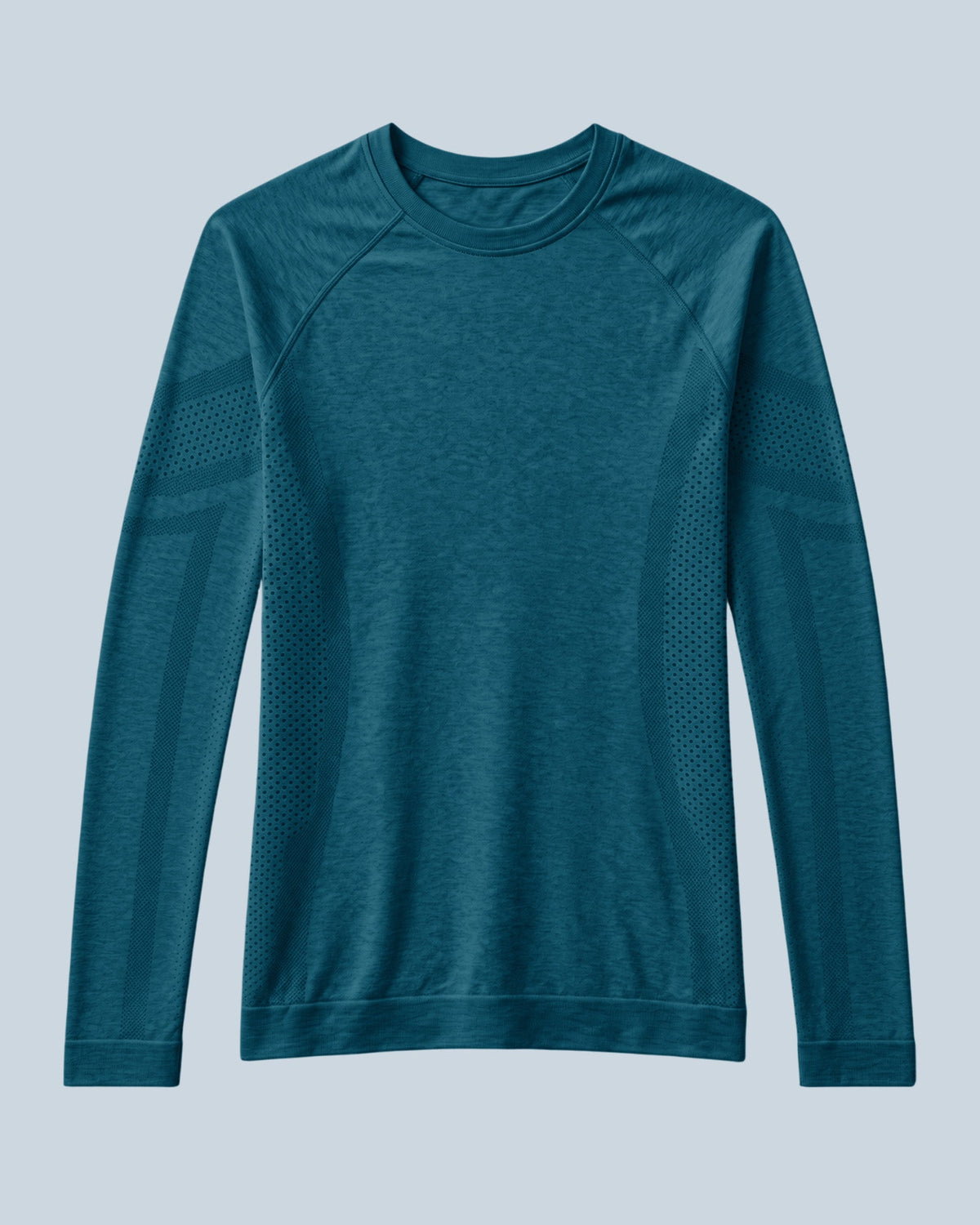 Women's Seamless Long-sleeve Underscrub Caribbean Blue - Scrubloop