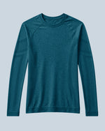 Women's Seamless Long-sleeve Underscrub Caribbean Blue - Scrubloop