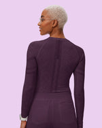 Women's Seamless Long-sleeve Underscrub Deep Eggplant - Scrubloop