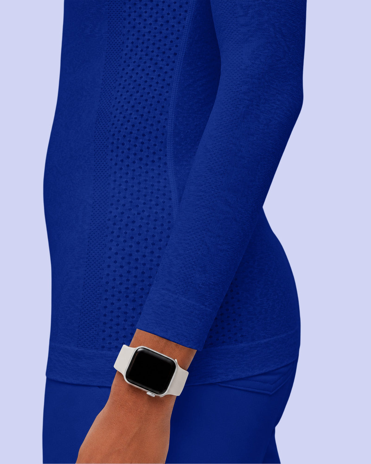 Women's Seamless Long-sleeve Underscrub Galaxy Blue - Scrubloop
