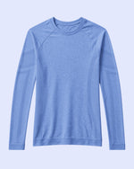 Women's Seamless Long-sleeve Underscrub in Ceil Blue - Scrubloop
