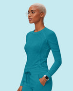 Women's Seamless Long-sleeve Underscrub Marina - Scrubloop