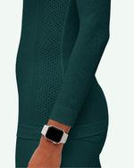 Women's Seamless Long-sleeve Underscrub Midnight Green - Scrubloop