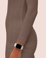 Women's Seamless Long-sleeve Underscrub Mocha - Scrubloop
