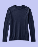 Women's Seamless Long-sleeve Underscrub Navy - Scrubloop
