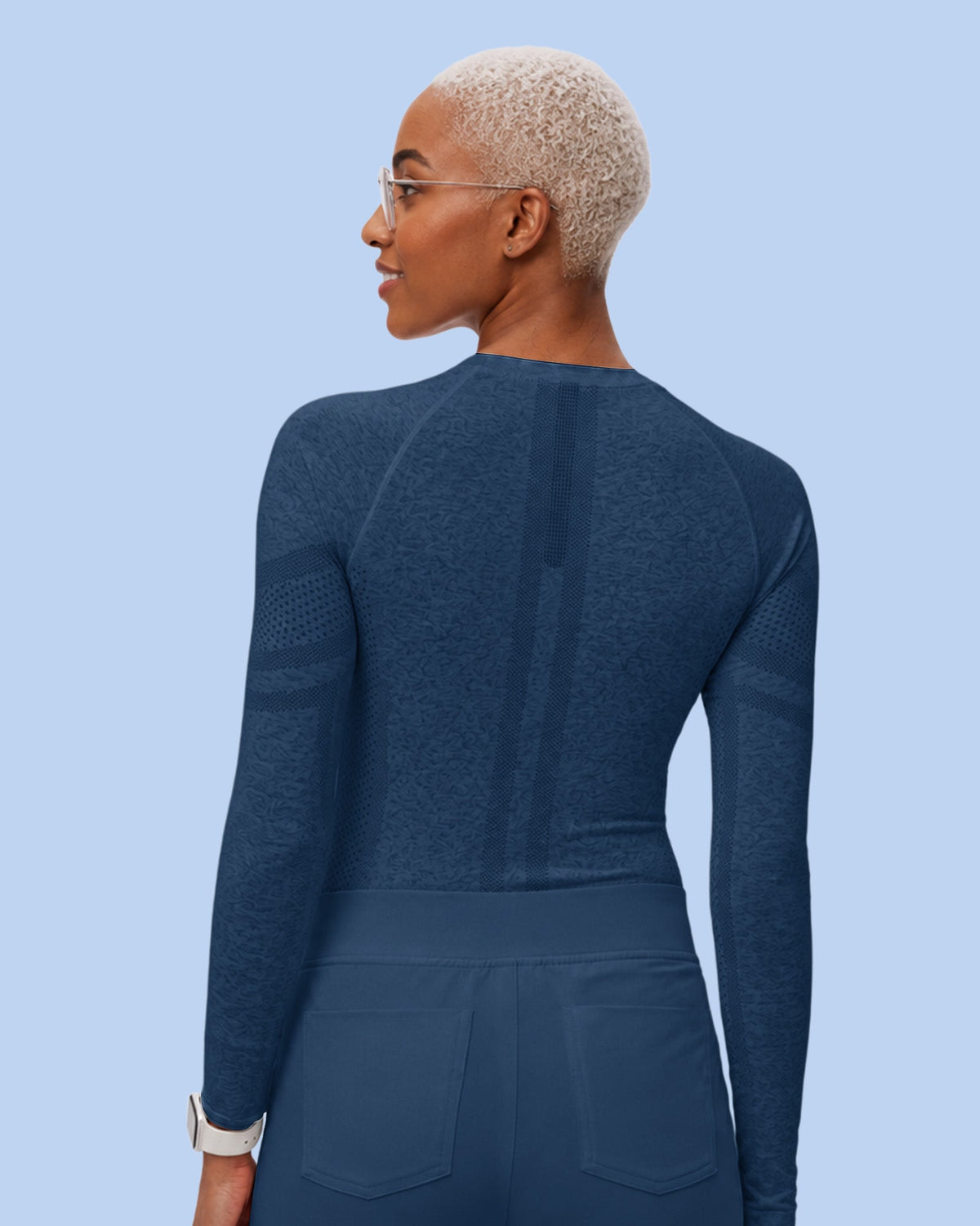 Women's Seamless Long-sleeve Underscrub Ocean - Scrubloop