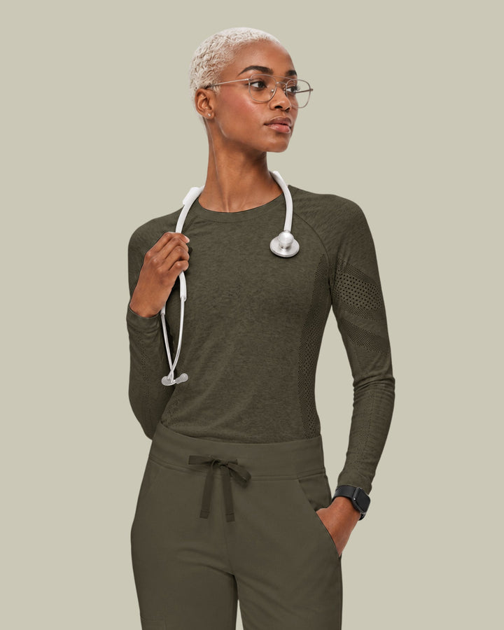 Women's Seamless Long-sleeve Underscrub Olive