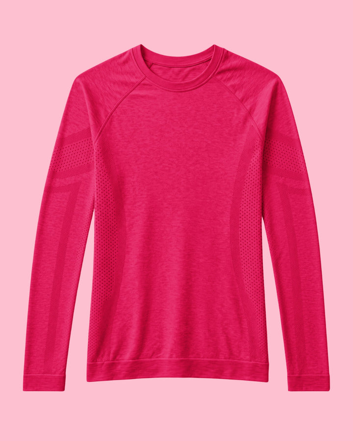 Women's Seamless Long-sleeve Underscrub Sangria