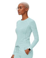 Women's Seamless Long-sleeve Underscrub Sky Blue - Scrubloop