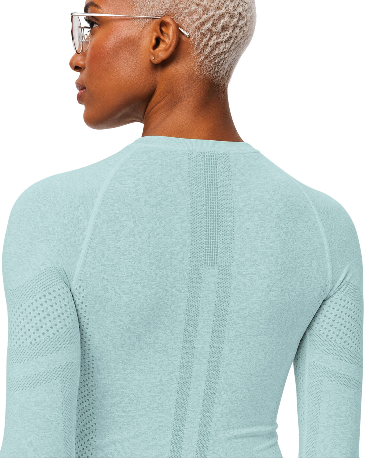 Women's Seamless Long-sleeve Underscrub Sky Blue - Scrubloop