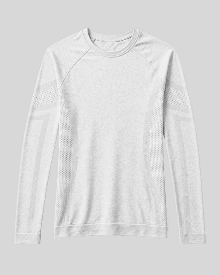 Women's Seamless Long-sleeve Underscrub White