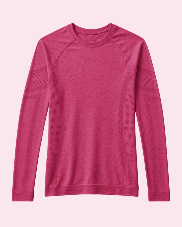 Women's Seamless Long-sleeve Underscrub Wild Berry