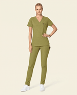 Women's Slim 6-Pocket Pant Avocado - Scrubloop